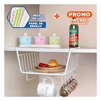 Pack12 Torre de Alambre 28,5x20x27 cm Blanco para Gente que Ama el Orden Sano Y+Papel Regalo